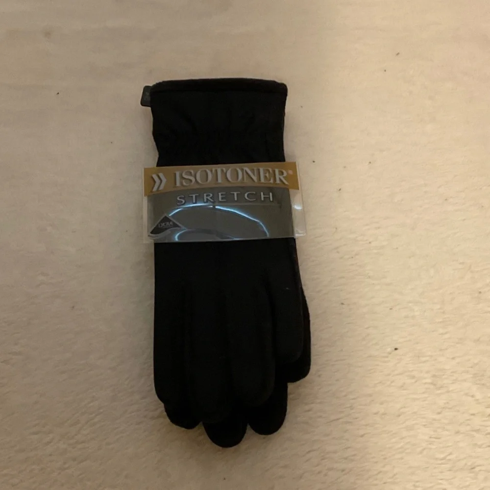 Isotoner Men's Classic Black Gloves